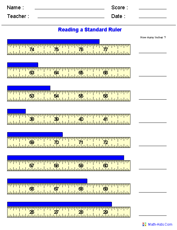 Ruler Measurements Conversions