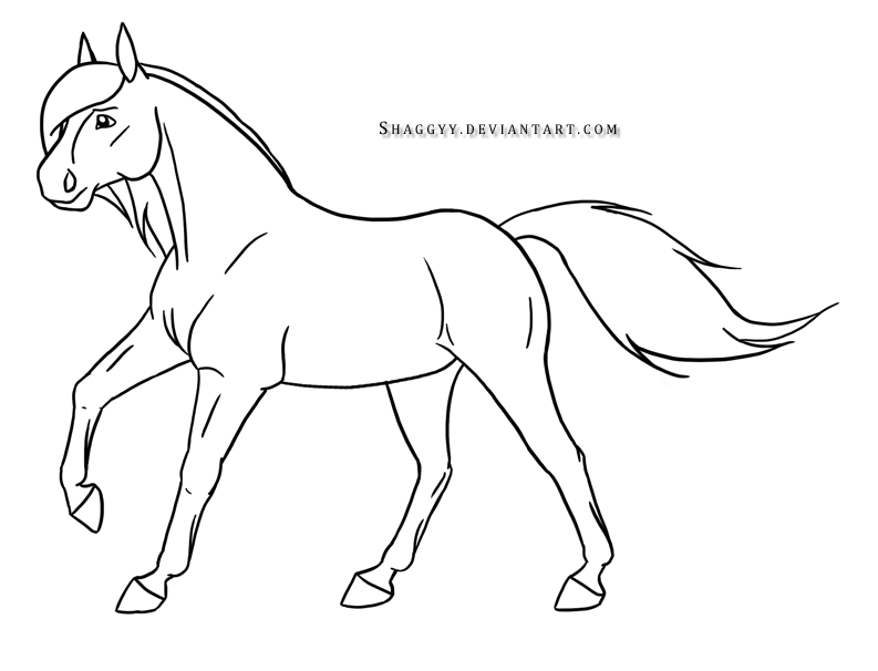 Running Horse Drawing