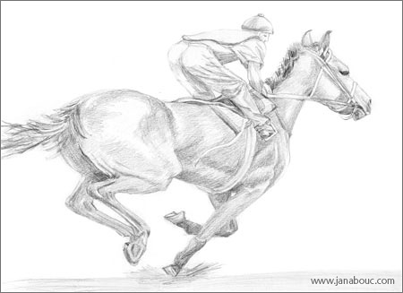 Running Horse Drawing