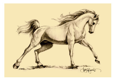 Running Horse Drawing