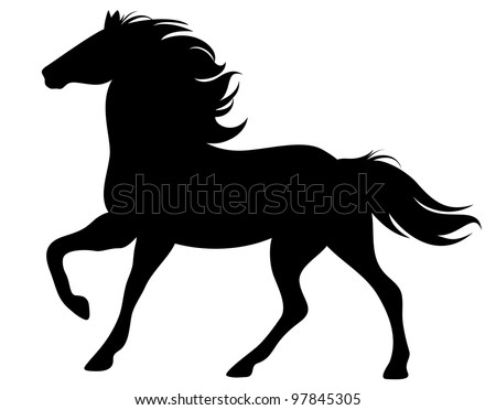 Running Horse Outline