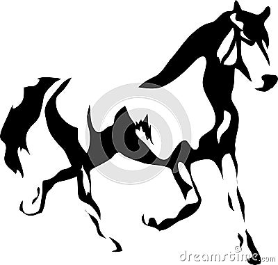 Running Horse Outline