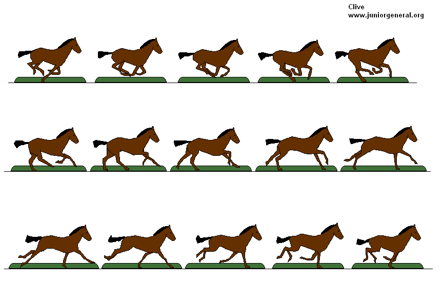 Running Horse Outline