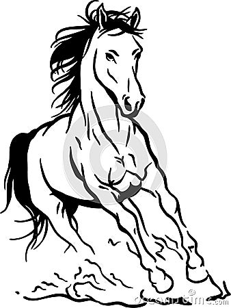 Running Horse Silhouette Clip Art Free