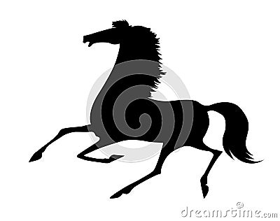 Running Horse Silhouette Jockey