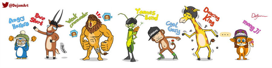 Running Man Cartoon Character