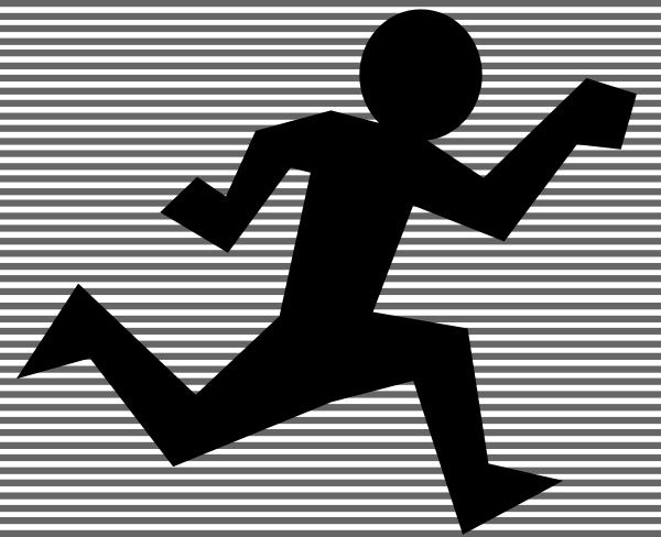 Running Man Silhouette Clip Art Free