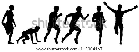 Running Man Silhouette Clip Art Free