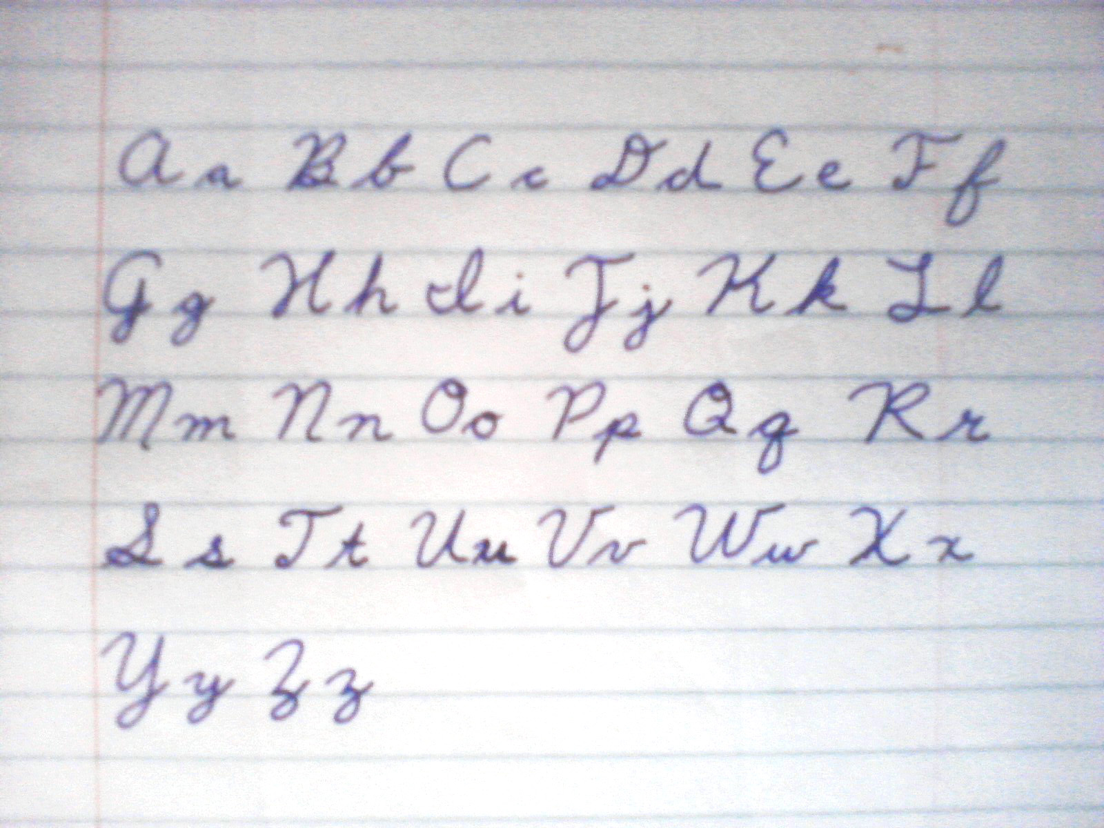 Russian Alphabet Cursive