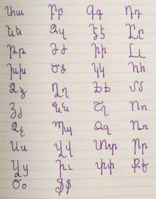 Russian Alphabet Handwritten