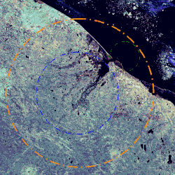 Russian Meteor Crater Size