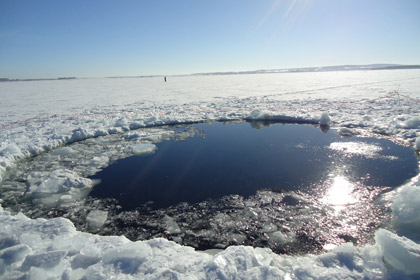 Russian Meteor Crater Size