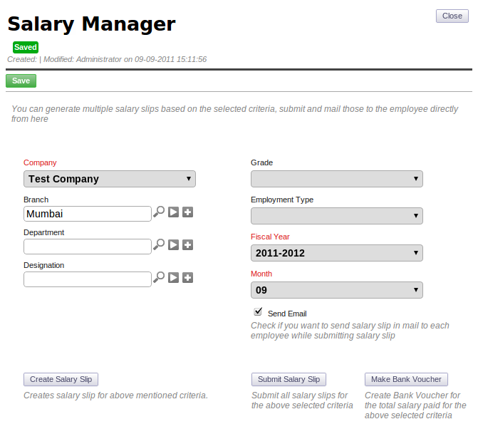 Salary Slip