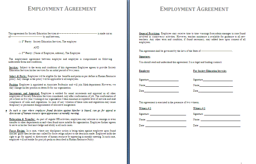 Sale Agreement Format