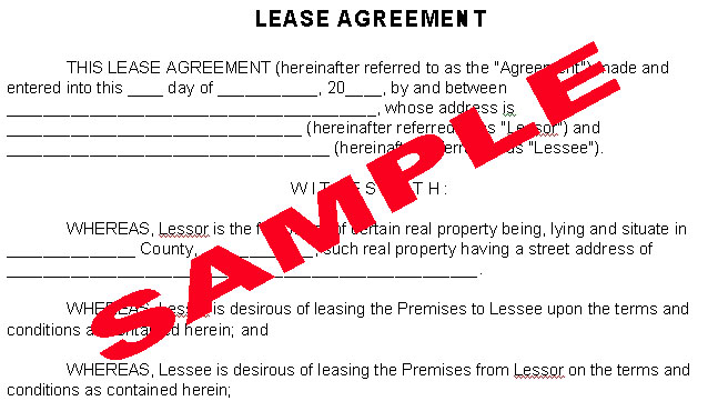 Sample Tenancy Agreement Template