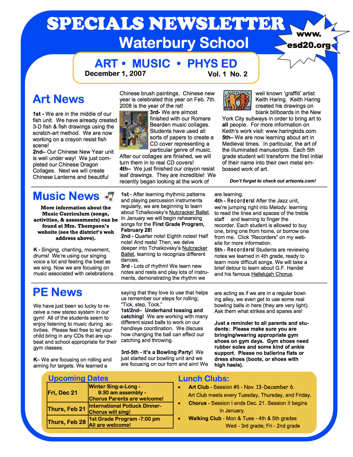 School Newsletters Examples