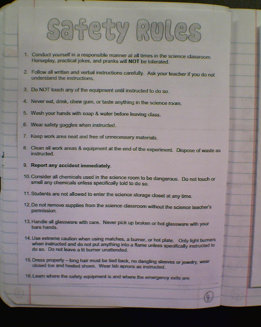 Science Lab Safety Rules Pictures