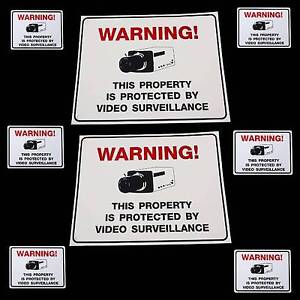 Security Camera Signs Warning