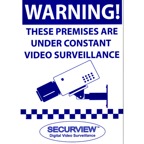 Security Camera Signs Warning