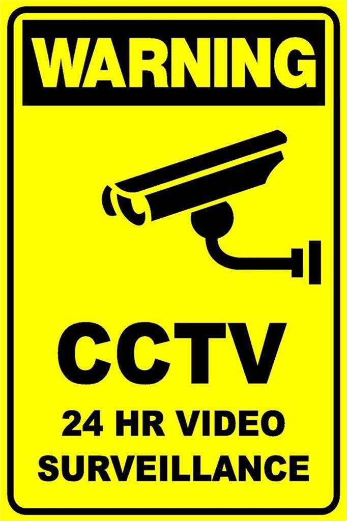 Security Camera Signs Warning