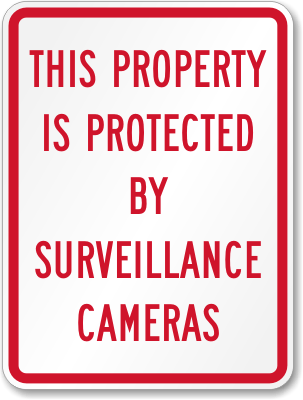 Security Camera Signs Warning