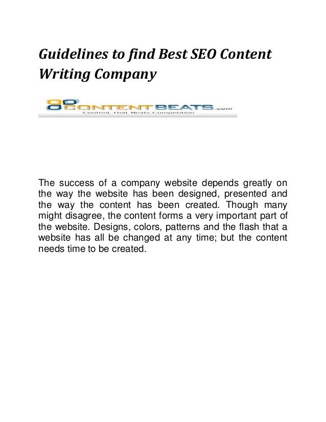 Seo Content Writing Company