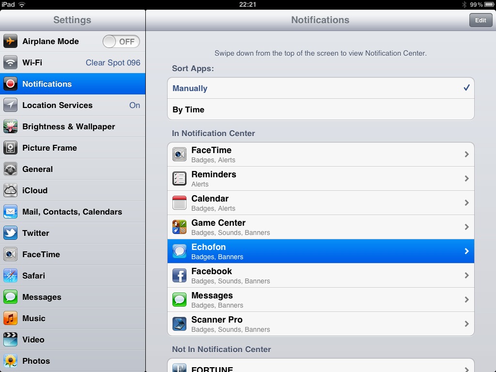 Settings App On Ipad