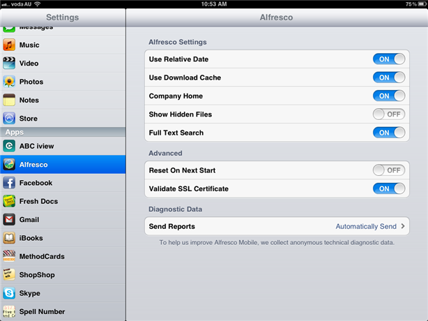 Settings App On Ipad