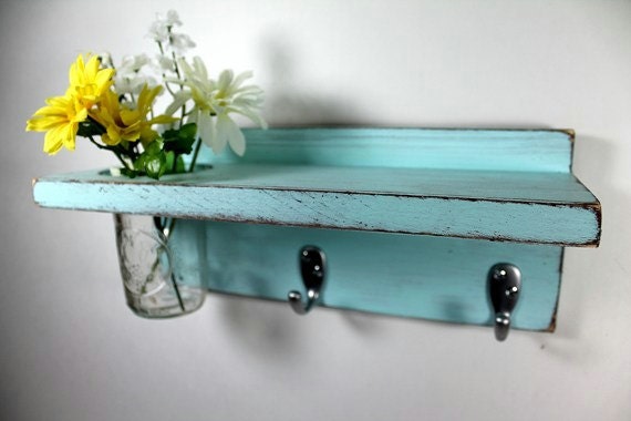 Shabby Chic Shelves With Hooks