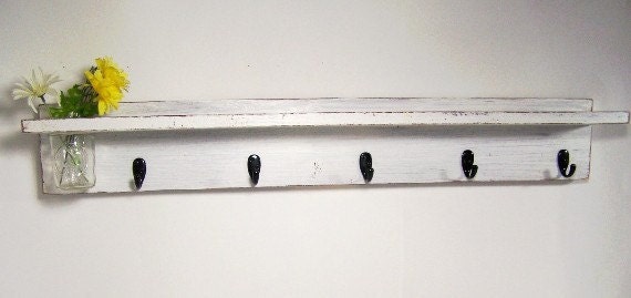 Shabby Chic Shelves With Hooks