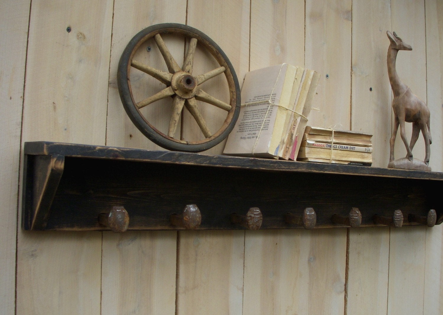 Shabby Chic Shelves With Hooks