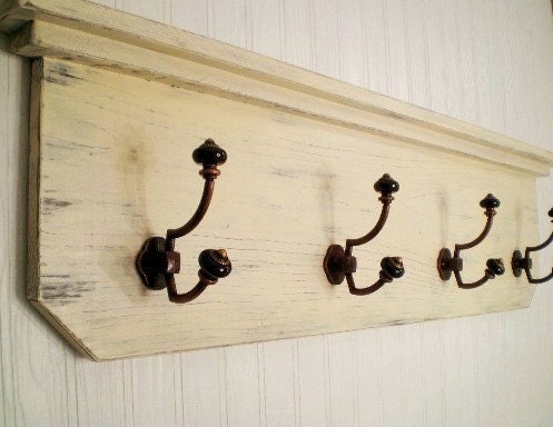 Shabby Chic Shelves With Hooks