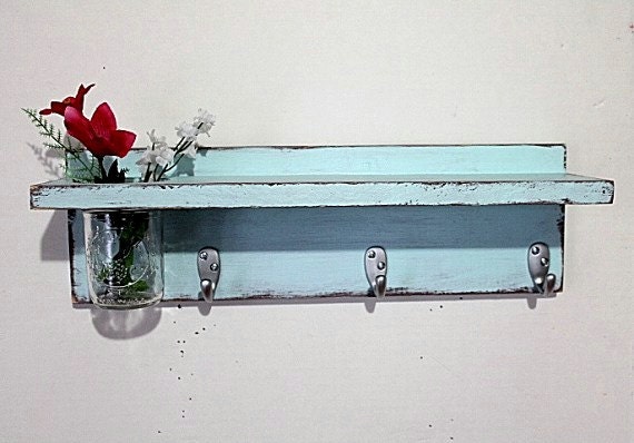 Shabby Chic Shelves With Hooks