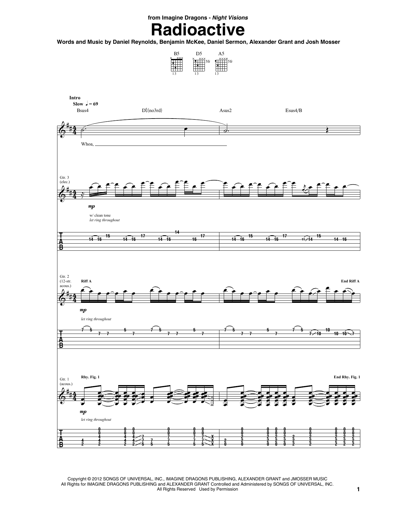 Sheet Music Radioactive