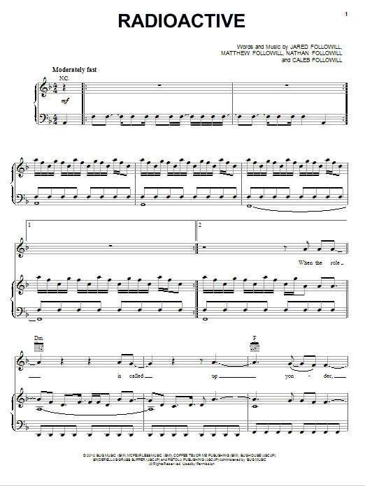 Sheet Music Radioactive