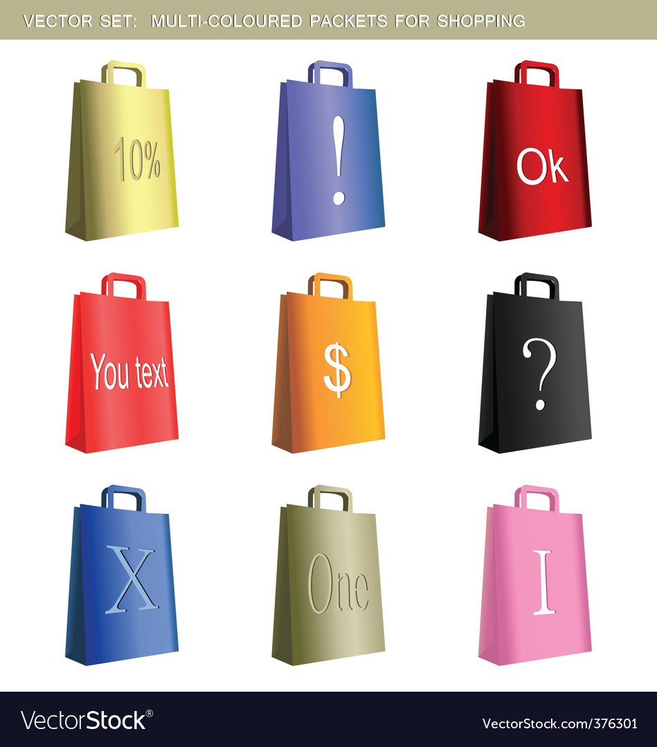 Shopping Bags Vector Free