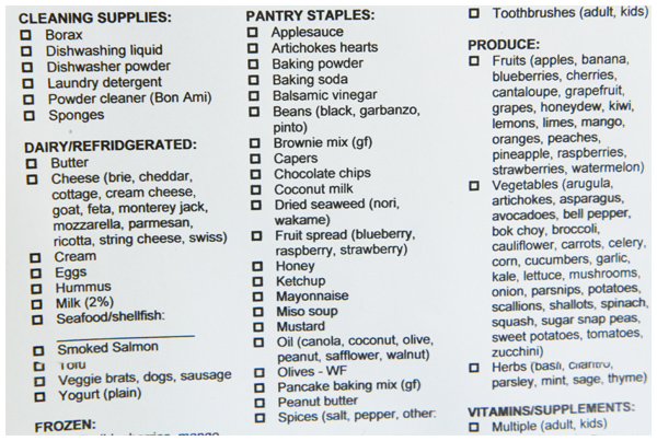 Shopping List Template