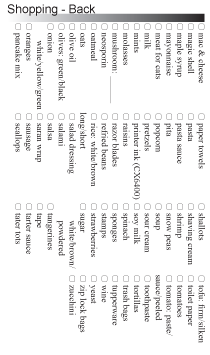 Shopping List Template