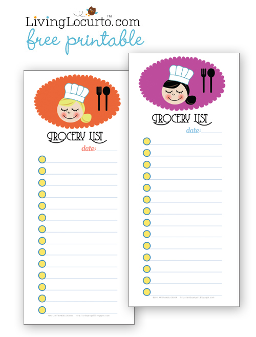 Shopping List Template For Children