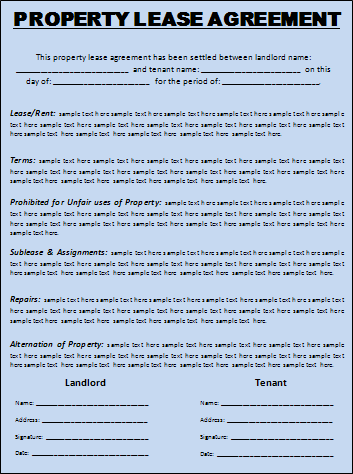 Short Tenancy Agreement Template