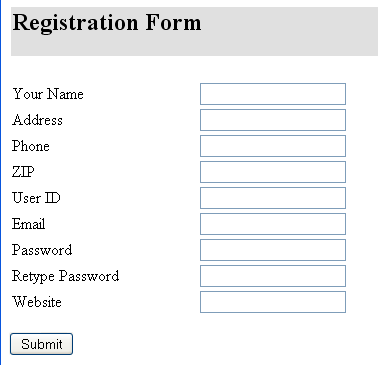 Sign Up Form Design Html