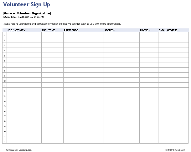 Sign Up Form Template