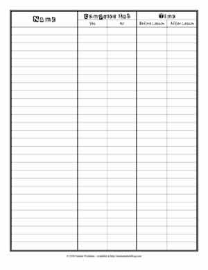 Sign Up Sheet For Potluck Template