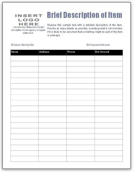 Sign Up Sheet Template Free