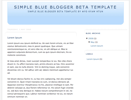 Simple Blogger Layouts