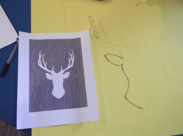 Simple Deer Head Drawings