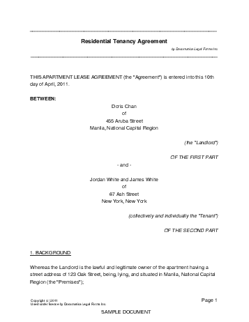 Simple Rental Agreement Sample