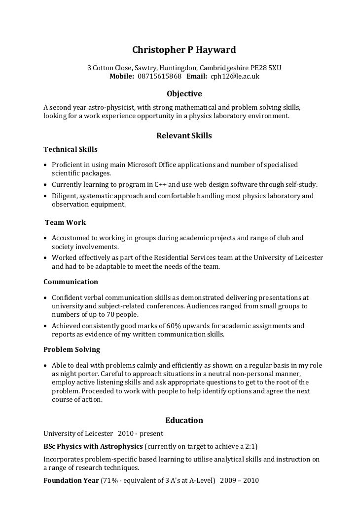 Skills Based Resume Template Free