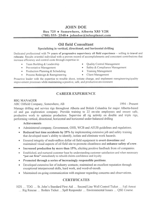 Skills Resume Format