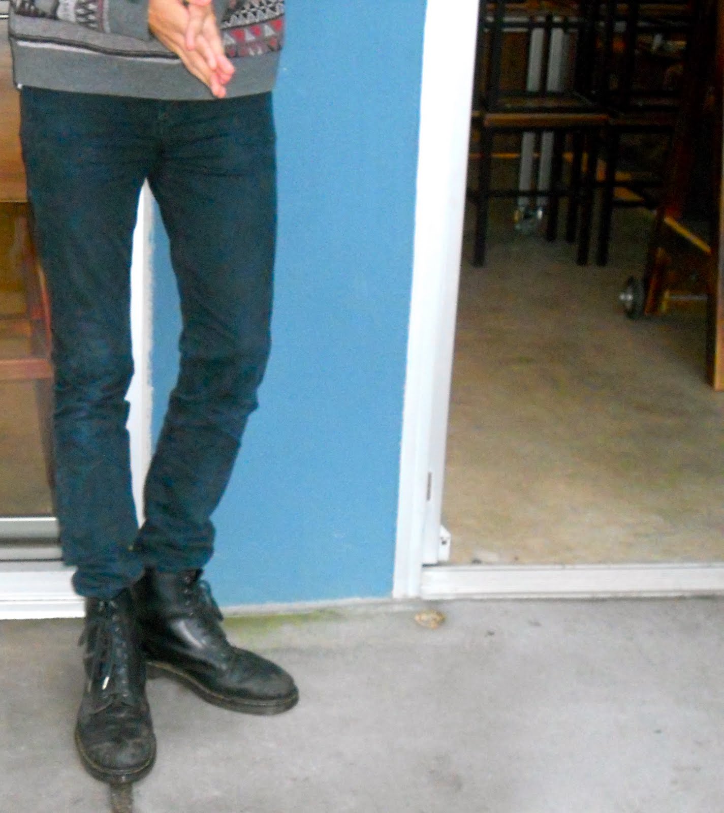 Skinny Jeans And Boots Male